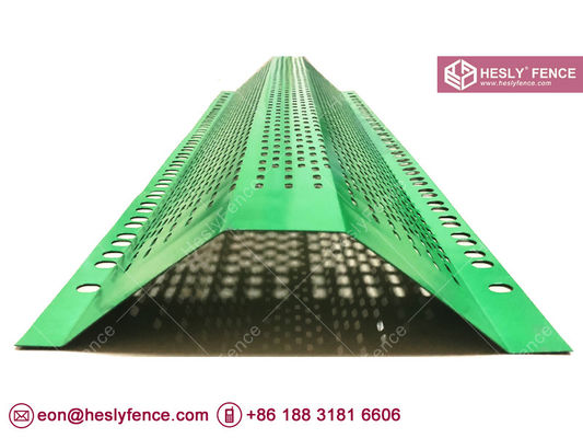 Clôture de contrôle du vent et de la poussière épaisseur 1,2 mm | Feuille métallique perforée | largeur 300 mm | longueur 3000 mm - HeslyFence fournisseur
