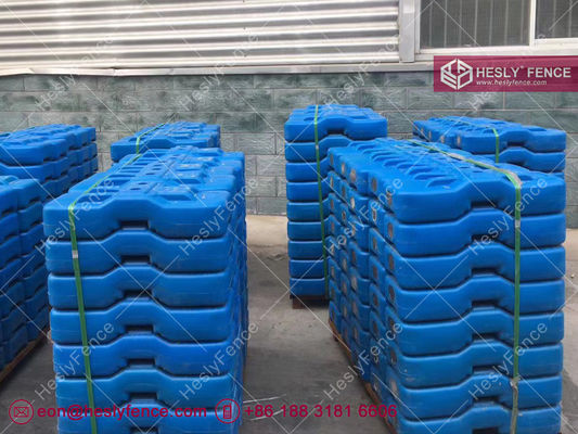 150 mm de hauteur moule de soufflage de clôture temporaire Pieds en plastique. fournisseur