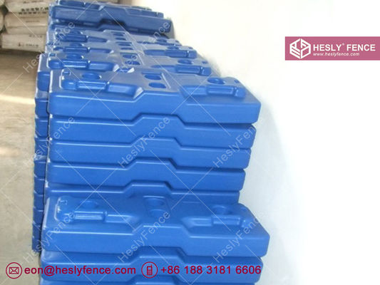 Couleur bleue moulage de pieds en plastique pour clôture temporaire. fournisseur