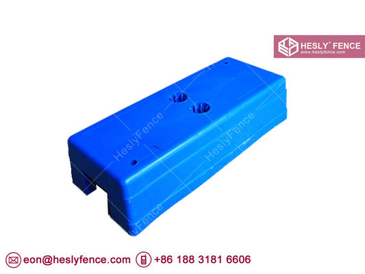 Couleur bleue moulage de pieds en plastique pour clôture temporaire. fournisseur