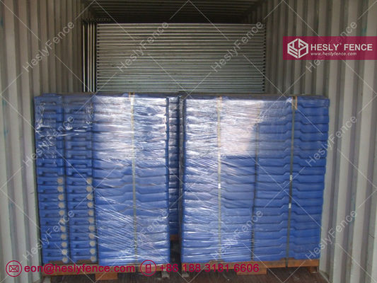 Couleur bleue moulage de pieds en plastique pour clôture temporaire. fournisseur
