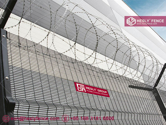 358 Grillage de haute sécurité | Anti-escalade | Anti-coupure | Revêtement en poudre noir | fil de 4,0 mm | Hesly Fence - Chine fournisseur