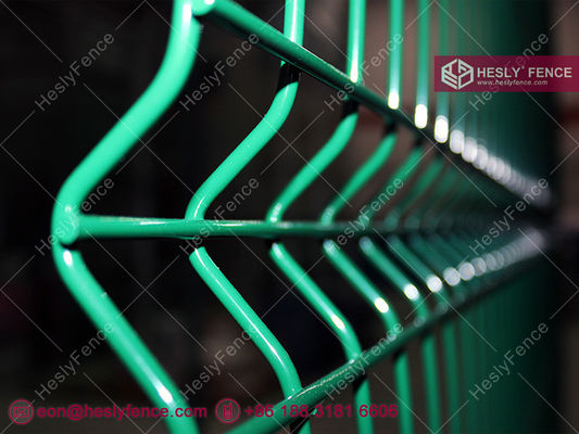 Clôture en treillis métalliques soudés en 3D, en PVC vert foncé, hauteur 2,0 m, vente directe en Chine fournisseur