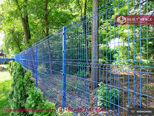 Clôture en treillis métalliques soudés en 3D, en PVC vert foncé, hauteur 2,0 m, vente directe en Chine fournisseur