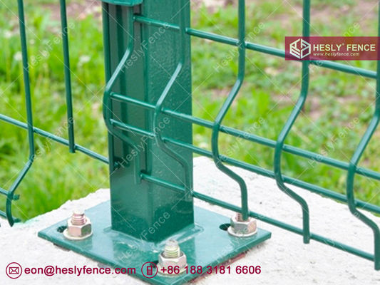 Clôture en treillis métalliques soudés en 3D, en PVC vert foncé, hauteur 2,0 m, vente directe en Chine fournisseur