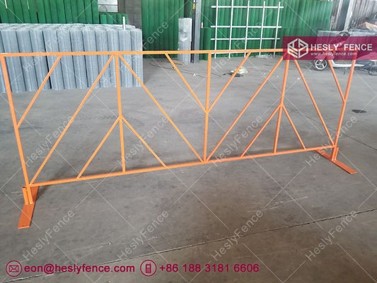 Système de clôture temporaire décorative | Barrière piétonne | Tube de cadre 19mm | Revêtement en poudre blanc | HeslyFence-Chine fournisseur