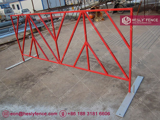 Système de clôture temporaire décorative | Barrière piétonne | Tube de cadre 19mm | Revêtement en poudre blanc | HeslyFence-Chine fournisseur