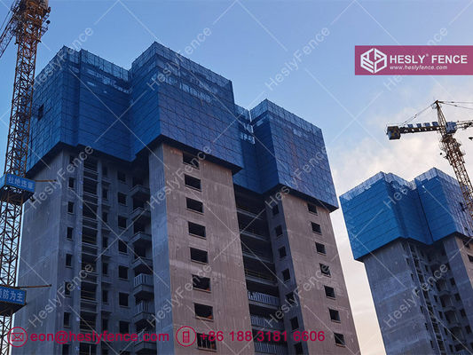 Réseau de sécurité en acier avec échafaudage Mesh métallique perforé épaisseur 0,5 mm 1,0 x 2,0 m bleu HESLY Chine usine fournisseur