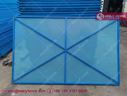 Réseau de sécurité en acier avec échafaudage Mesh métallique perforé épaisseur 0,5 mm 1,0 x 2,0 m bleu HESLY Chine usine fournisseur