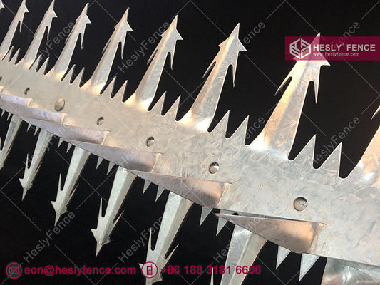 Pics de rasoir rotatifs pour clôtures de sécurité périmétrique | Pics anti-escalade muraux | Marque HeslyFence | Haute qualité | Chine fournisseur