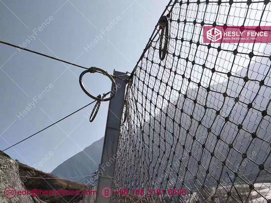 Système de barrière de protection contre les chutes de roches passive. fournisseur