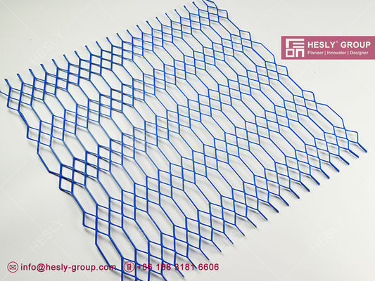 Maillage métallique étendu en aluminium avec revêtement d'oxyde coloré fournisseur