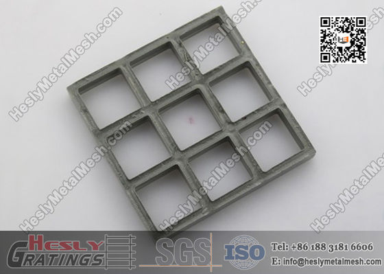 Grille moulée en plastique renforcé de fibre de verre ignifuge de 38 mm de profondeur, trou carré de 38x38 mm fournisseur
