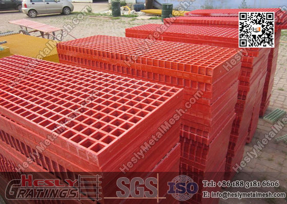 Grille moulée en plastique renforcé de fibre de verre ignifuge de 38 mm de profondeur, trou carré de 38x38 mm fournisseur