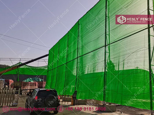 Bâche en PEHD coupe-vent à vendre | 400g/m2 | Vert | Filet anti-poussière | Fournisseur de clôture coupe-vent en Chine fournisseur