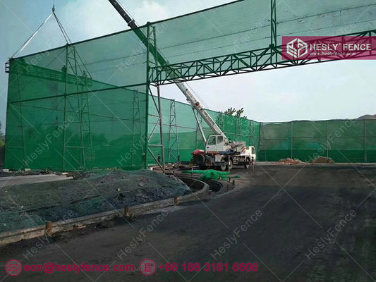 Barrière de vent en tissu HDPE pour la suppression de la poussière des centrales thermiques, mur de protection contre le vent Hesly fournisseur