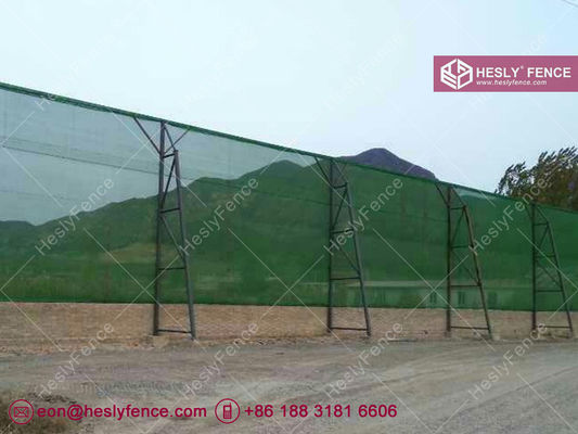 Barrière de vent en tissu HDPE pour la suppression de la poussière des centrales thermiques, mur de protection contre le vent Hesly fournisseur