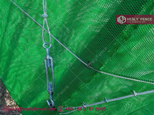 Barrière de vent en tissu HDPE pour la suppression de la poussière des centrales thermiques, mur de protection contre le vent Hesly fournisseur
