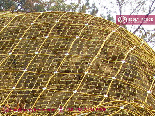 Système de filet de protection active contre les chutes de pierres | maille de câble en acier galvanisé | grille en acier à haute résistance | câble de 8,0 mm | HESLY fournisseur