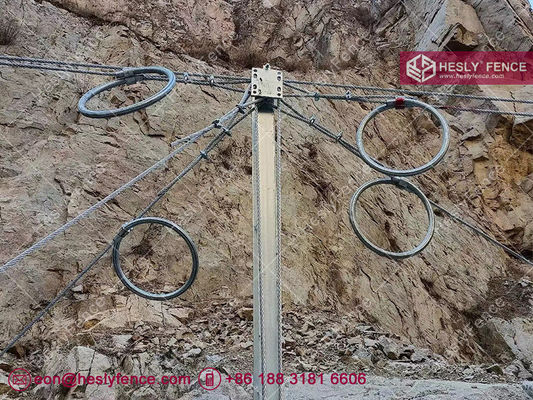 1000KJ, système de protection contre les chutes de roches passives de 3 m de haut, revêtu galvanisé, filet de corde de 4x5 m, vente directe d'usine en Chine fournisseur