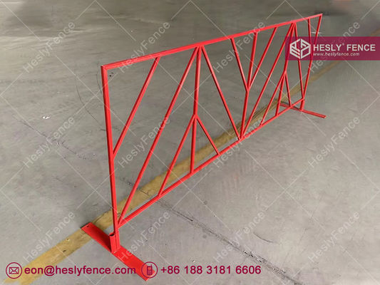 Barrière de sécurité de triathlon portable pour événements sportifs, 1,1 m de haut, 2,2 m de large, barrière anti-foule rouge fournisseur