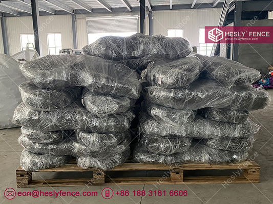 Fil de rasoir MZP 10x10m, diamètre de fil 0,5/0,5/0,8/0,8mm, vente d'usine de fil barbelé HeslyFence Chine fournisseur