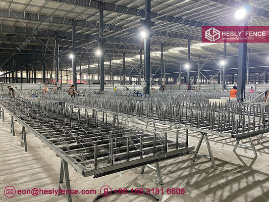 Fil de rasoir MZP 10x10m, diamètre de fil 0,5/0,5/0,8/0,8mm, vente d'usine de fil barbelé HeslyFence Chine fournisseur