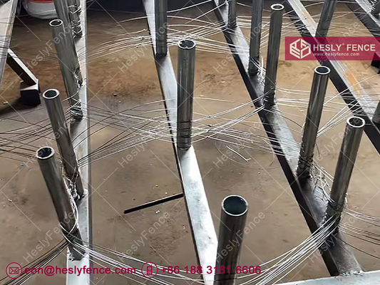 10X10X1.4m MZP Putanka Wire, Obstacle discret, diamètre de fil 0.5/0.5/0.8/0.8mm, HeslyFence Chine fournisseur