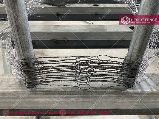 Obstacle peu visible MZP fil de putanka, 10x5m, 0,5/0,5/0,8/0,8mm de diamètre de fil, HeslyFence Chine fournisseur