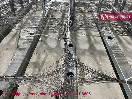 Obstacle peu visible MZP fil de putanka, 10x5m, 0,5/0,5/0,8/0,8mm de diamètre de fil, HeslyFence Chine fournisseur