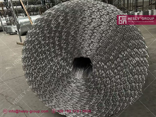 Grillage en acier galvanisé renforcé pour pipeline offshore, fil d'acier galvanisé de 2,5 mm, largeur 190,5 mm, 140 m/rouleau, HESLY CHINE fournisseur