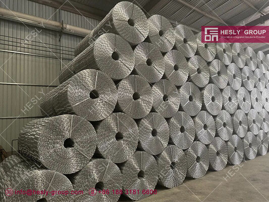 Faisceau de fil d'acier galvanisé de 2,5 mm, ouverture de 1 ", largeur 190,5 mm, 280 m / rouleau, HESLY CHINA fournisseur
