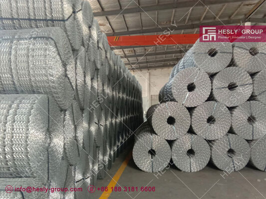 Fil galvanisé en acier galvanisé de 2,7 mm, ouverture de 1" largeur 190,5 mm, 280 m/rouleau, HESLY CHINA fournisseur