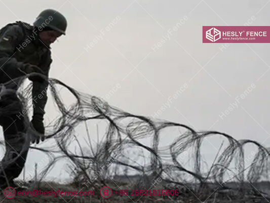 Putanka fil de fer, fil invisible obstacle 5x10x1.4m 0.5/0.6/0.8/0.9mm fil d'acier à haute résistance à la traction HESLY CHINA usine fournisseur