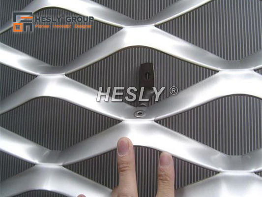 Grille expansée en aluminium pour façade décorative architecturale, pulvérisation de fluorocarbone, fabricant chinois fournisseur