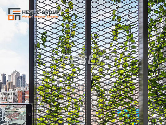 Grille expansée en aluminium pour façade décorative architecturale, pulvérisation de fluorocarbone, fabricant chinois fournisseur