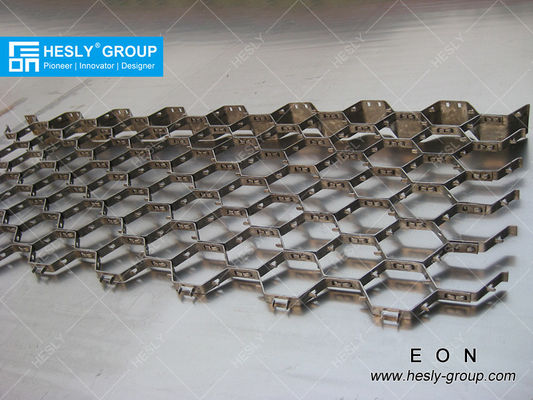 Maillage métallique hexagonal en acier inoxydable pour revêtement réfractaire, trou hexagonal de 2 " fournisseur