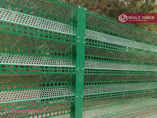 30% ratio d'ouverture Pare-vent | Longueur 3m | Revêtement en poudre bleu RAL5005 - Ventes d'usine Hesly Fence fournisseur