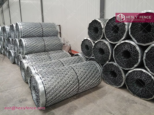 2.1mX6.0m, 75X150mm Rhombus Barbe à rasoir filet de feuille de clôture fournisseur