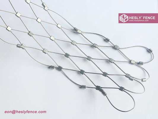 Câble en acier inoxydable AISI316(L), Maille de câble à virole, Maille de corde faite à la main, Fabricant chinois fournisseur