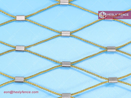 Câble en acier inoxydable AISI316(L), Maille de câble à virole, Maille de corde faite à la main, Fabricant chinois fournisseur