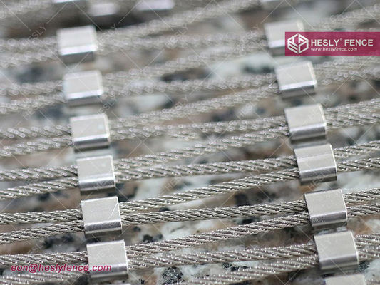 Câble en acier inoxydable AISI316(L), Maille de câble à virole, Maille de corde faite à la main, Fabricant chinois fournisseur