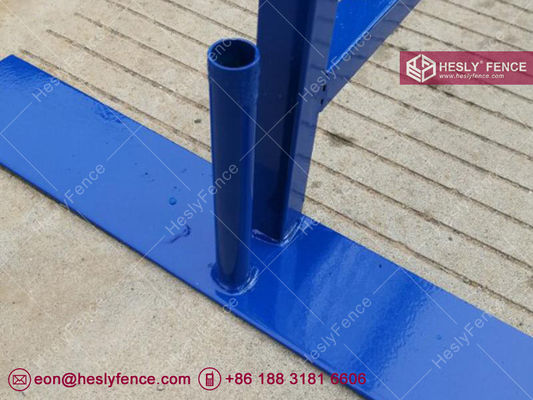 8 pieds x 10 pieds de clôture en treillis temporaires mobiles de couleur bleue. fournisseur