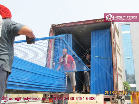 Clôture temporaire en maille portable de 6 pieds X 9,5 pieds de couleur bleue | Usine de clôtures temporaires portables de Chine fournisseur