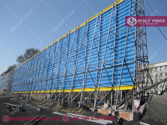 Système de clôture à ventilation de 10 m de haut 1.0 mm triple-peak 900 mm x 3000 mm couleur bleue HeslyFence Chine fournisseur