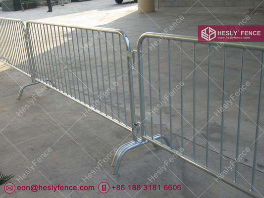 1.1 x 2.2m Briadge Feet Crowd Barrier (usine chinoise) Barricade pour piétons en acier galvanisé fournisseur