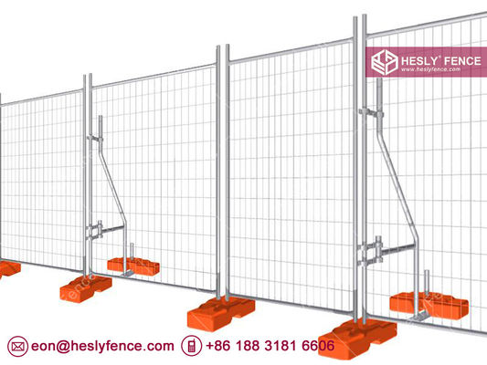 AS4687-2007 Clôture temporaire en treillis | Hauteur 2,1 m | Cadre galvanisé OD32mm | Treillis anti-escalade | Usine HeslyFence fournisseur