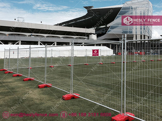 AS4687-2007 Clôture temporaire en treillis | Hauteur 2,1 m | Cadre galvanisé OD32mm | Treillis anti-escalade | Usine HeslyFence fournisseur