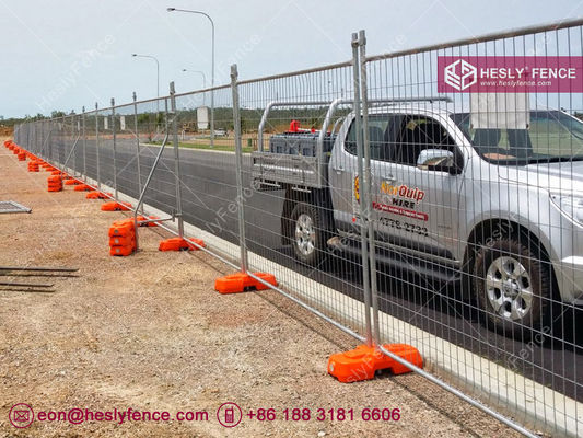 2Panneaux de clôture de construction temporaires de 0,0 m de haut avec moule à souffler orange Bloc plastique, revêtement galvanisé de 42 microns fournisseur