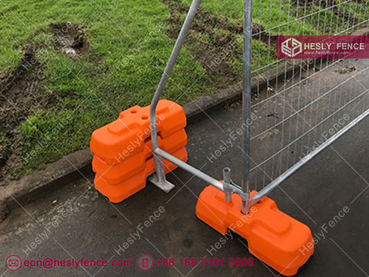 2Panneaux de clôture de construction temporaires de 0,0 m de haut avec moule à souffler orange Bloc plastique, revêtement galvanisé de 42 microns fournisseur